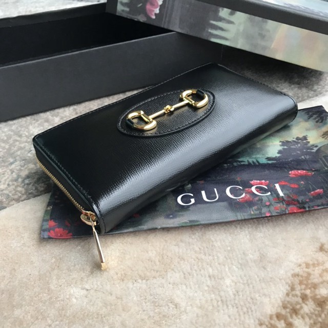 Gucci經典款錢夾錢包 621889 古馳1955馬銜扣全拉鏈錢包 Gucci女士長錢包  gqy3717